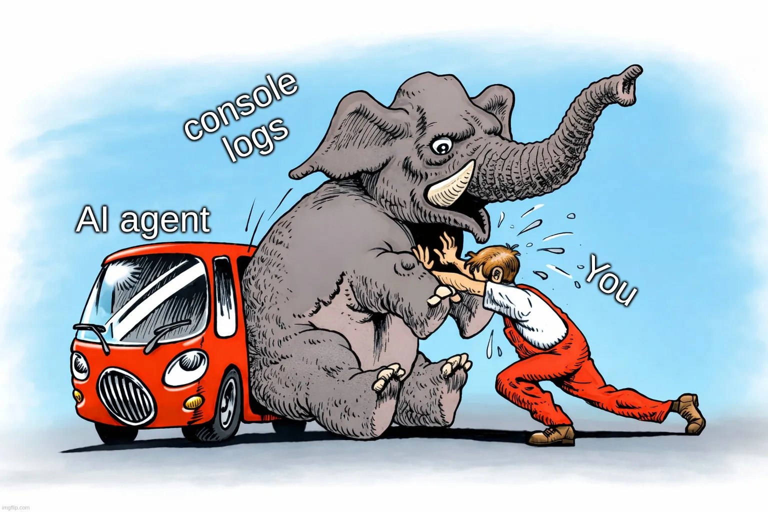 img of Watch your console output when working with AI agents